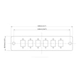12-Port LGX Compatible Fiber Patch Panel with Numbered Ports, Preloaded with Aqua LC Adapters/Couplers