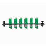 12-Port LGX Compatible Fiber Patch Panel with Numbered Ports, Preloaded with Green LC Adapters/Couplers