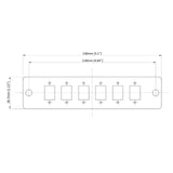 12-Port LGX Compatible Fiber Patch Panel with Numbered Ports, Preloaded with Magenta LC Adapters/Couplers