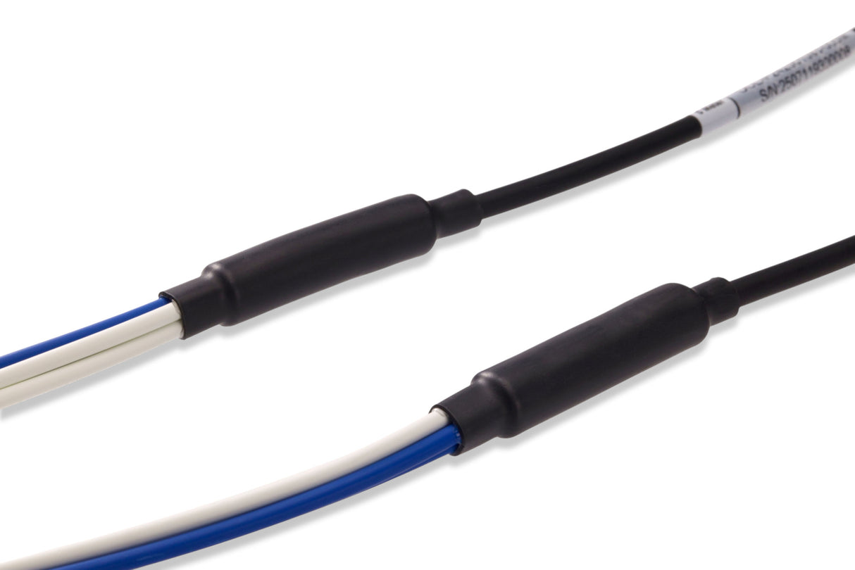 4-Fiber Industrial Armored LC/UPC to LC/UPC Multimode OM1 Fiber Optic Patch Cable | Ø4.5mm Black Armored Cable | Blue & White LSZH Fanout Tubes