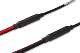4-Fiber Industrial Armored LC/UPC to LC/UPC Multimode OM1 Fiber Optic Patch Cable | Ø4.5mm Black Armored Cable | Red & Black LSZH Fanout Tubes