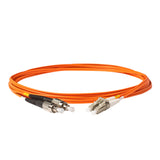 0.2dB LC/UPC to FC/UPC Multimode OM1 Duplex Fiber Patch Cable | Corning InfiniCor 300 Optical 62.5 µm Multimode Fiber |  Orange LSZH Jacket