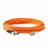 0.2dB LC/UPC to FC/UPC Multimode OM1 Duplex Fiber Patch Cable | Corning InfiniCor 300 Optical 62.5 µm Multimode Fiber |  Orange LSZH Jacket