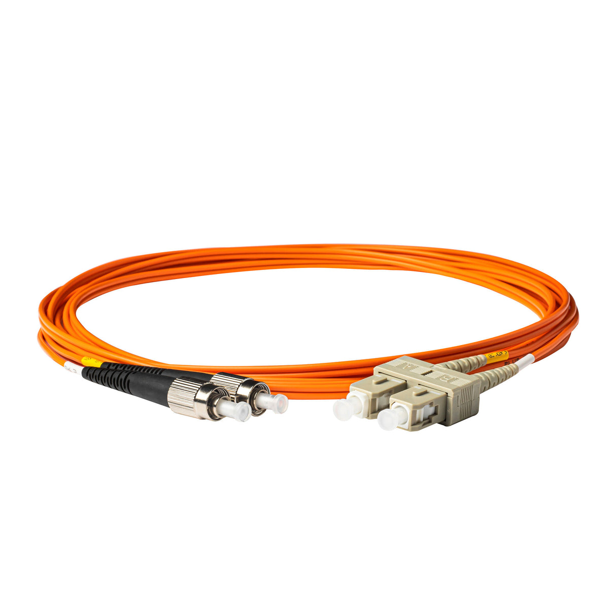 0.2dB SC/UPC to FC/UPC Multimode OM1 Duplex Fiber Patch Cable | Corning InfiniCor 300 Optical 62.5 µm Multimode Fiber |  Orange LSZH Jacket