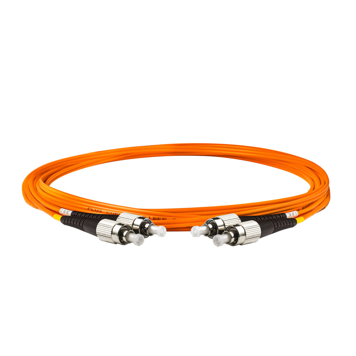 0.2dB FC/UPC to FC/UPC Multimode OM1 Duplex Fiber Patch Cable | Corning InfiniCor 300 Optical 62.5 µm Multimode Fiber |  Orange OFNR Jacket