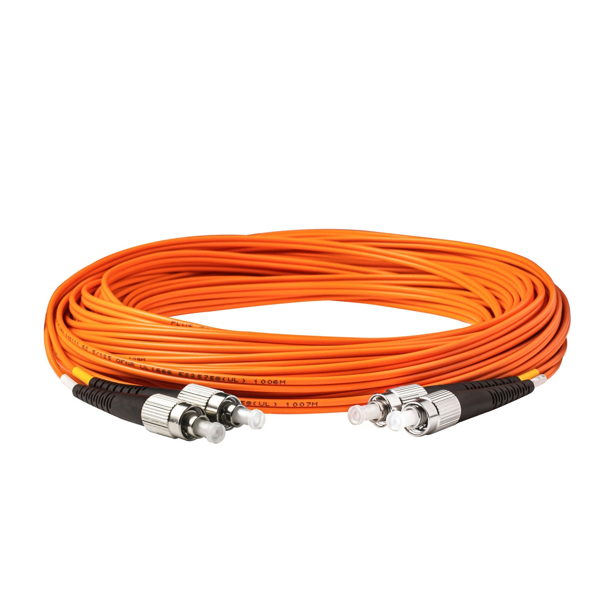0.2dB FC/UPC to FC/UPC Multimode OM1 Duplex Fiber Patch Cable | Corning InfiniCor 300 Optical 62.5 µm Multimode Fiber |  Orange OFNR Jacket
