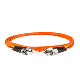 0.2dB ST/UPC to FC/UPC Multimode OM1 Duplex Fiber Patch Cable | Corning InfiniCor 300 Optical 62.5 µm Multimode Fiber |  Orange LSZH Jacket