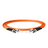 0.2dB ST/UPC to ST/UPC Multimode OM1 Duplex Fiber Patch Cable | Corning InfiniCor 300 Optical 62.5 µm Multimode Fiber |  Orange LSZH Jacket