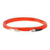 Ultra Low Loss 0.1dB FC/APC to LC/UPC Multimode OM1 Simplex Fiber Patch Cable | Corning InfiniCor 300 Optical 62.5 µm Multimode Fiber |  Orange LSZH Jacket