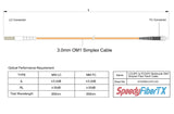 SpeedyFiberTX 0.2dB LC/UPC to FC/UPC Multimode OM1 Simplex Fiber Patch Cable | Corning InfiniCor 300 Optical 62.5 µm Multimode Fiber |  Orange LSZH Jacket