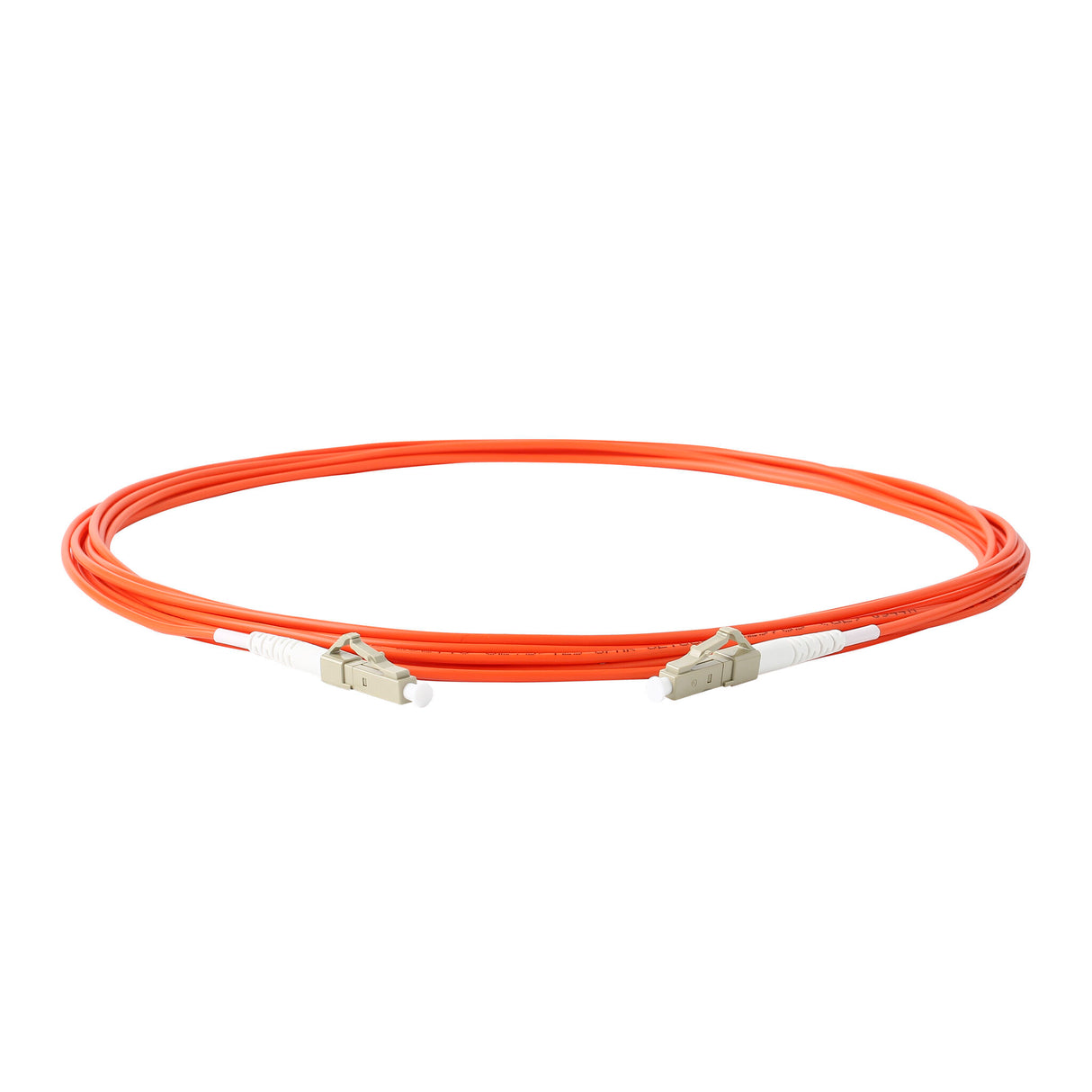 0.2dB LC/UPC to LC/UPC Multimode OM1 Simplex Fiber Patch Cable | Corning InfiniCor 300 Optical 62.5 µm Multimode Fiber |  Orange LSZH Jacket