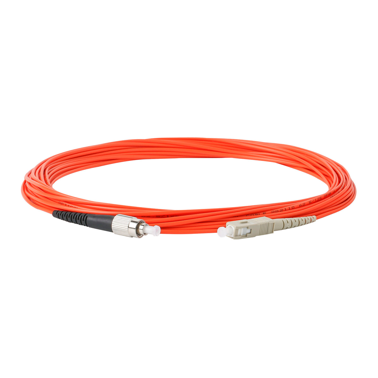 0.2dB SC/UPC to FC/UPC Multimode OM1 Simplex Fiber Patch Cable | Corning InfiniCor 300 Optical 62.5 µm Multimode Fiber |  Orange LSZH Jacket
