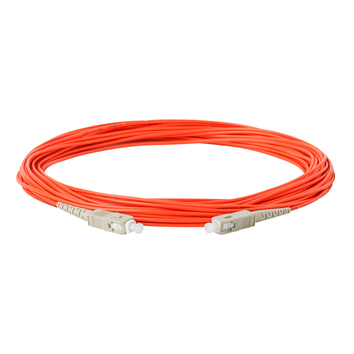 0.2dB SC/UPC to SC/UPC Multimode OM1 Simplex Fiber Patch Cable | Corning InfiniCor 300 Optical 62.5 µm Multimode Fiber |  Orange LSZH Jacket