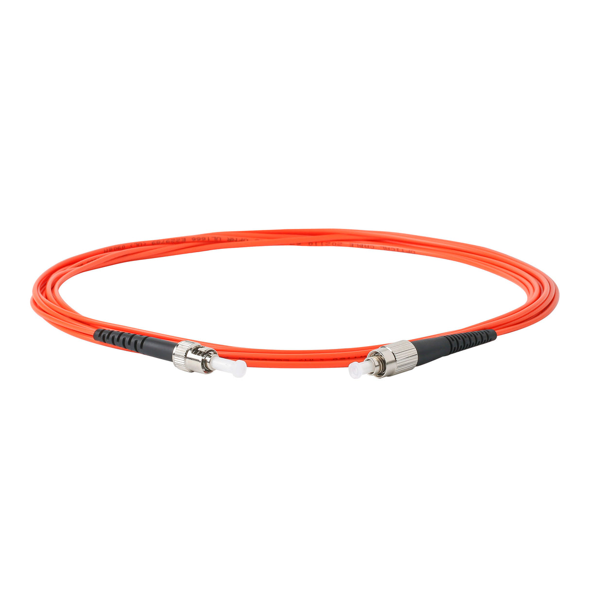 0.2dB ST/UPC to FC/UPC Multimode OM1 Simplex Fiber Patch Cable | Corning InfiniCor 300 Optical 62.5 µm Multimode Fiber |  Orange OFNP Jacket