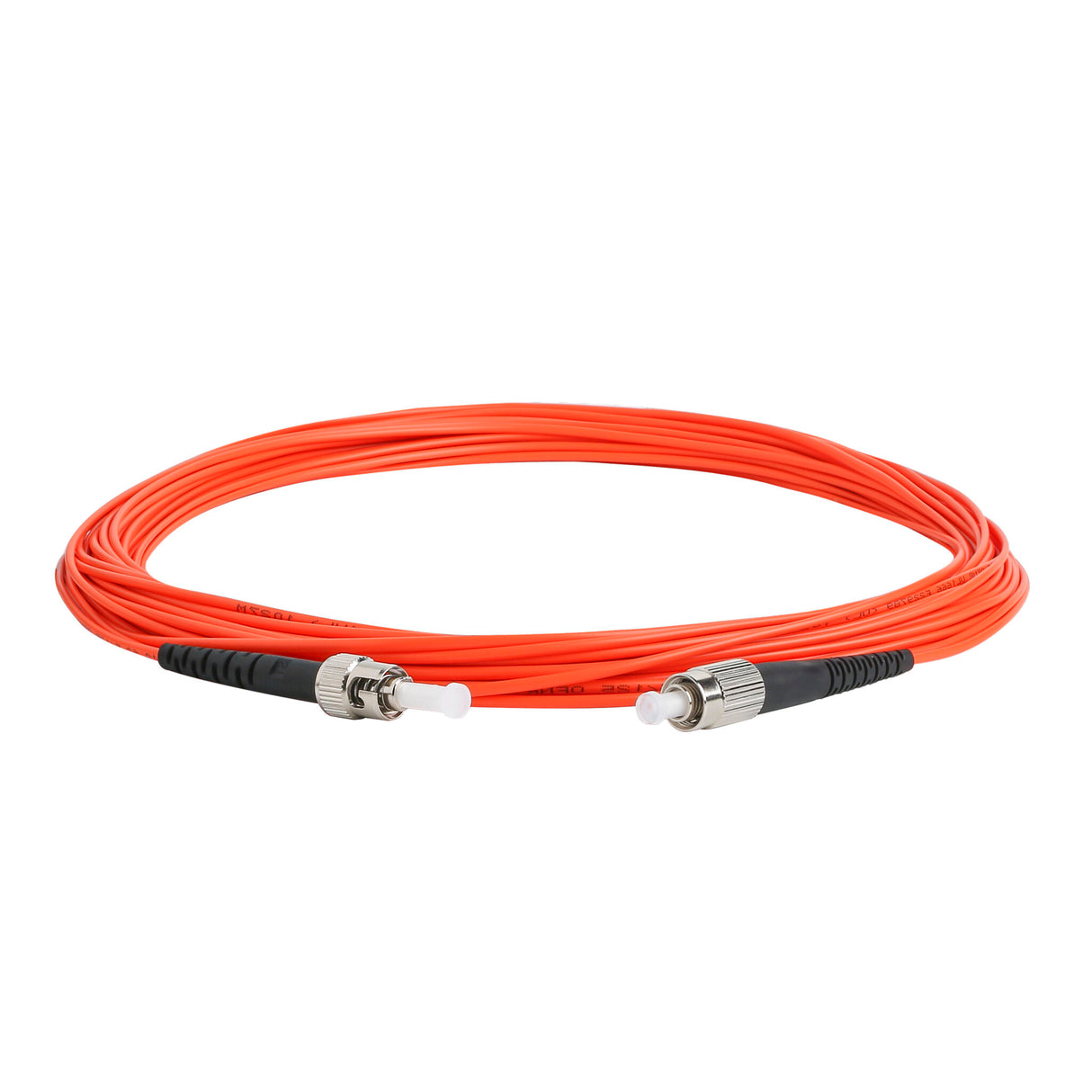 0.2dB ST/UPC to FC/UPC Multimode OM1 Simplex Fiber Patch Cable | Corning InfiniCor 300 Optical 62.5 µm Multimode Fiber |  Orange OFNP Jacket