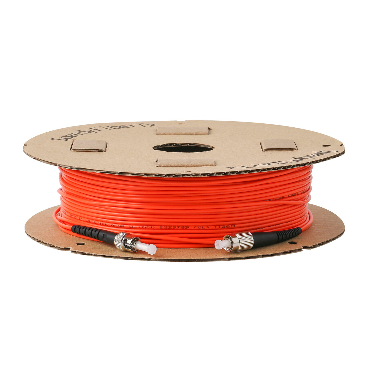 0.2dB ST/UPC to FC/UPC Multimode OM1 Simplex Fiber Patch Cable | Corning InfiniCor 300 Optical 62.5 µm Multimode Fiber |  Orange OFNP Jacket