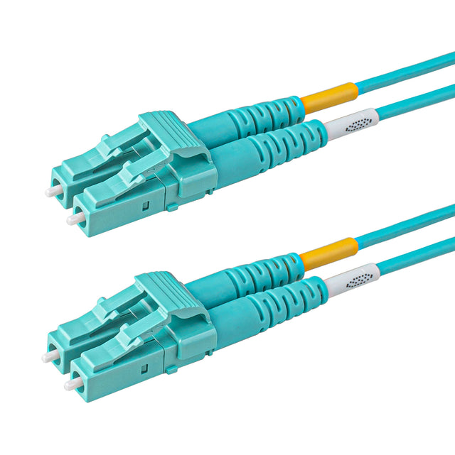 LC-LC multimode OM3 fiber patch cable with Corning OM3 50/125um optical fiber, available in custom lengths and specifications. Ideal for data centers, enterprise networks, and telecom rooms.