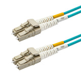 LC-LC multimode OM3 fiber patch cable with Corning OM3 50/125um optical fiber, available in custom lengths and specifications. Ideal for data centers, enterprise networks, and telecom rooms.