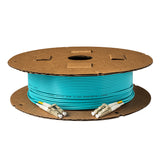 0.2dB LC/UPC to LC/UPC Multimode OM3 Duplex Fiber Patch Cable | Corning ClearCurve OM3 50 µm Laser-Optimized Fiber |  Aqua OFNP Jacket, Beige  Connectors