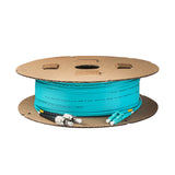 0.2dB LC/UPC to FC/UPC Multimode OM4 Duplex Fiber Patch Cable | Corning ClearCurve OM4 50 µm Laser-Optimized Fiber |  Aqua OFNP Jacket, Aqua  Connectors