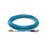 0.2dB LC/UPC to FC/UPC Multimode OM4 Simplex Fiber Patch Cable | Corning ClearCurve OM4 50 µm Laser-Optimized Fiber |  Aqua OFNR Jacket, Beige  Connectors