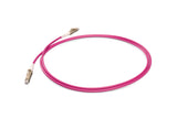TAA Compliant Fiber Patch Cable | 0.2dB LC/UPC to LC/UPC Multimode OM4 Simplex  | Corning ClearCurve OM4 50 µm Laser-Optimized Fiber |  Magenta OFNR Jacket, Beige  Connectors