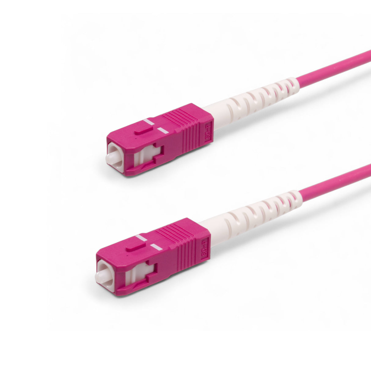 SpeedyFiberTX SC/UPC to SC/UPC Multimode OM4 Simplex Fiber Patch Cable | Corning ClearCurve OM4 50 µm Laser-Optimized Fiber |  Magenta Jacket ,Magenta  Connectors