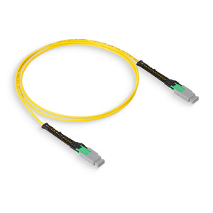 16-Fiber Non-Pinned MMC-16 to Non-Pinned MMC-16 Jumper Cable | Corning® SMF-28® Ultra Single-mode Optical Fiber | OS1/OS2 Compatible | Type B, Yellow Cable Jacket | OFNR Jacket