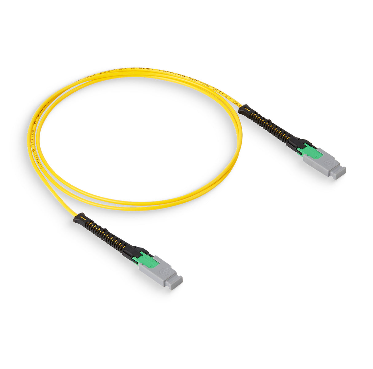 16-Fiber Non-Pinned MMC-16 to Non-Pinned MMC-16 Jumper Cable | Corning® SMF-28® Ultra Single-mode Optical Fiber | OS1/OS2 Compatible | Type B, Yellow Cable Jacket | OFNR Jacket