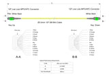 12-Fiber Low Loss Non-Pinned MPO/APC to Non-Pinned MPO/APC Jumper | Corning® SMF-28® Ultra Single-mode Optical Fiber | OS1/OS2 Compatible | Type A, Green MPO Connectors, Yellow Cable Jacket | OFNP Jacket