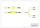 48-Fiber Elite Non-Pinned MTP/APC to Non-Pinned MTP/APC Trunk Cable | Corning SMF-28 Ultra Single-mode Optical Fiber | OS1/OS2 Compatible | Type B, Green MTP Connector, Yellow OFNP Cable Jacket