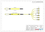 144-Fiber Elite Non-Pinned MTP/APC to Non-Pinned MTP/APC Trunk Cable | Corning SMF-28 Ultra Single-mode Optical Fiber | OS1/OS2 Compatible | Type B, Yellow MTP Connector, Yellow LSZH Cable Jacket