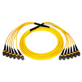 72-Fiber Elite Non-Pinned MTP® to MTP® Trunk Cable with Corning® SMF-28® Ultra Singlemode Fiber, Type B polarity, Yellow Jacket and Yellow Connectors on both ends