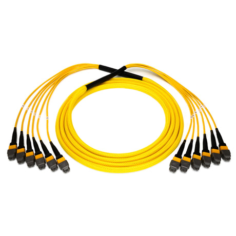 72-Fiber Elite Non-Pinned MTP® to MTP® Trunk Cable with Corning® SMF-28® Ultra Singlemode Fiber, Type B polarity, Yellow Jacket and Yellow Connectors on both ends