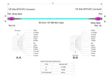 12-Fiber Elite Non-Pinned MTP®/UPC to Non-Pinned MTP®/UPC Jumper | Corning® ClearCurve® OM4 Multimode Optical Fiber | Type B, Magenta MTP® Connectors, Aqua Cable Jacket | OFNP Jacket