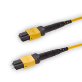 12-Fiber Elite Pinned MTP®/APC to Non-Pinned MTP®/APC Jumper | Corning® SMF-28® Ultra Single-mode Optical Fiber | OS1/OS2 Compatible | Type B, Yellow MTP® Connectors, Yellow Cable Jacket | LSZH Jacket
