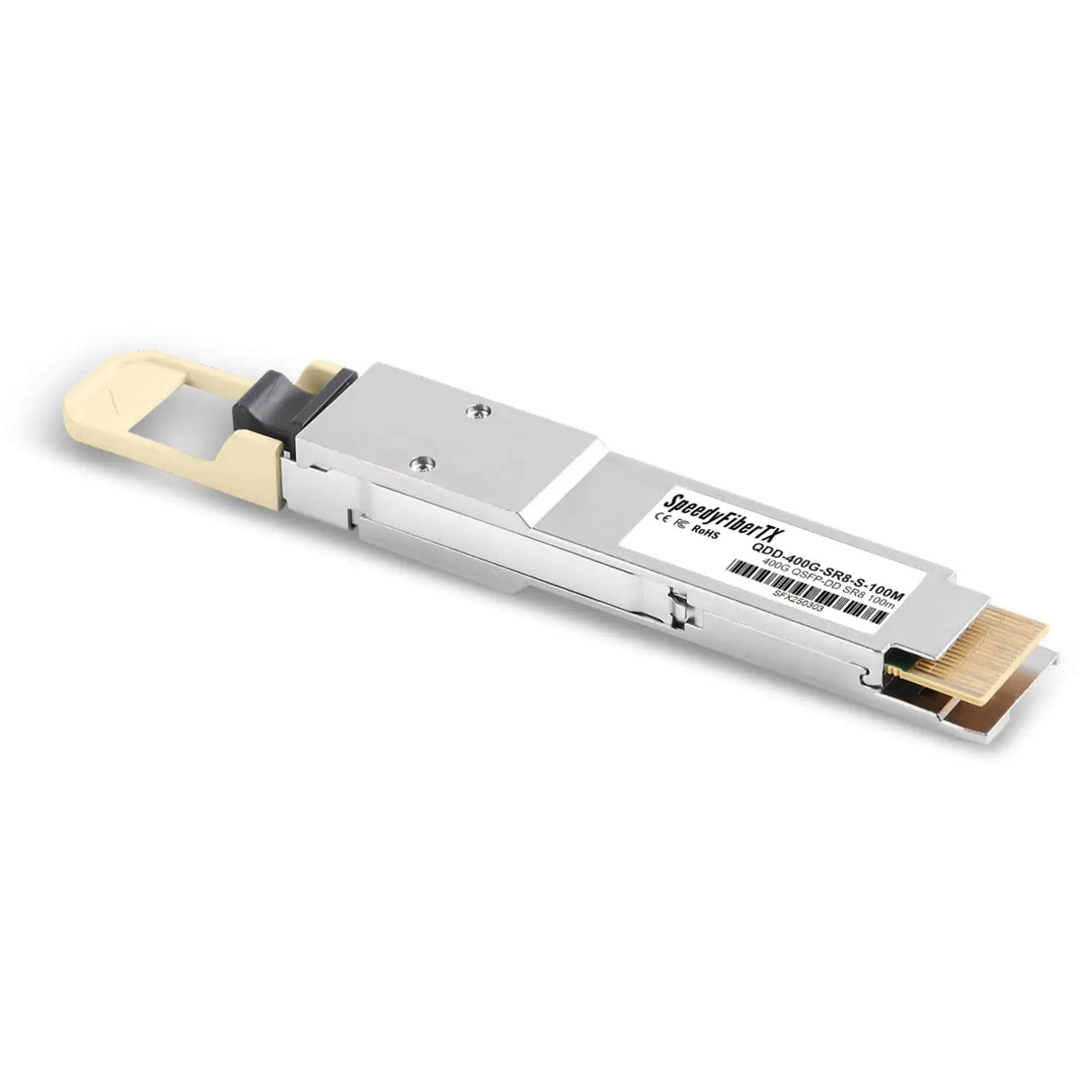 400GBASE-SR8 QSFP-DD PAM4 850nm 70m@OM3 / 100m@OM4 DOM MPO-24 MMF Optical Transceiver Module, Breakout to 2 × 200G-SR4 and 8 × 50G-SR