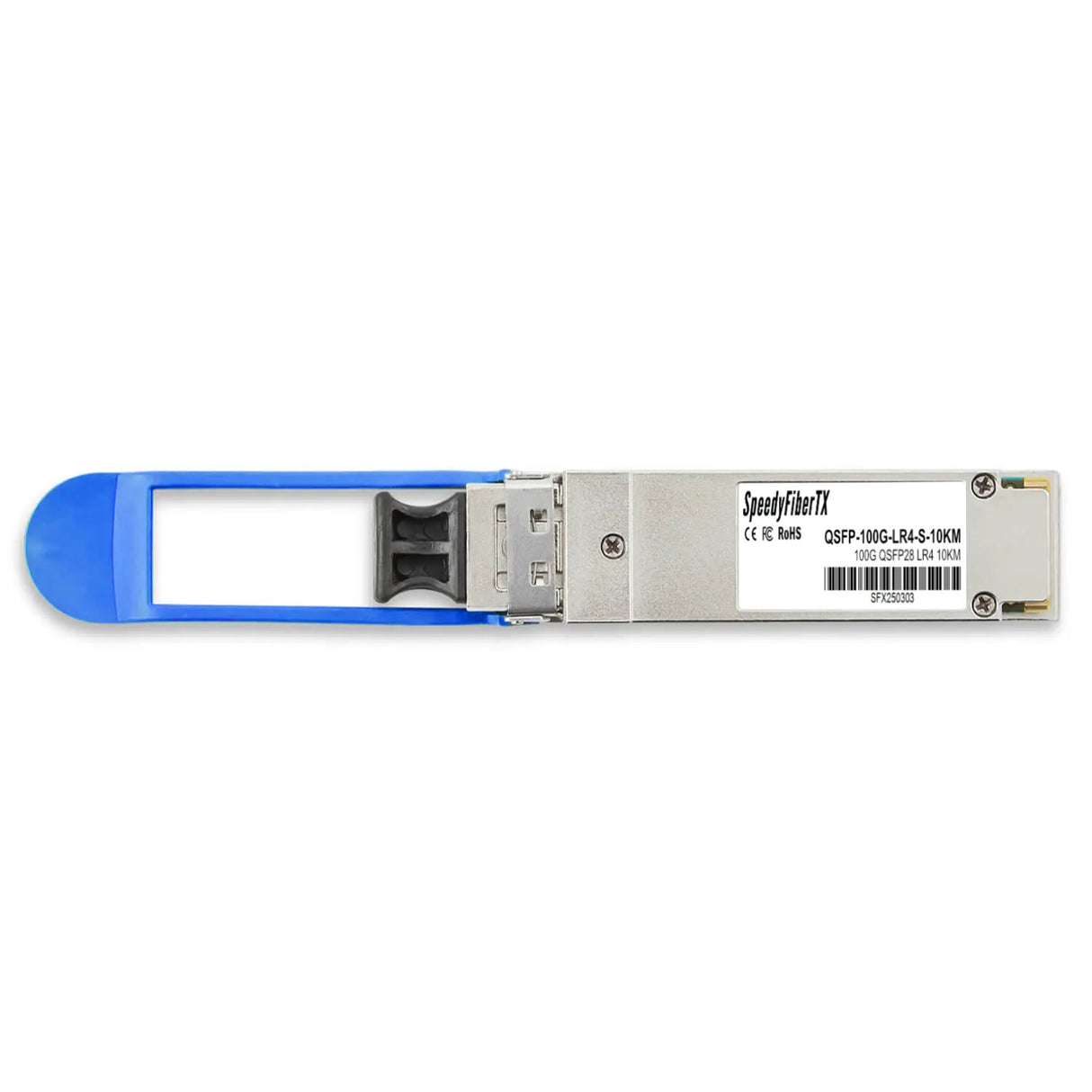 100GBASE-LR4 QSFP28 Optical Transceiver Module, 1310nm 10km SMF, DOM Monitoring, LC-UPC Interface