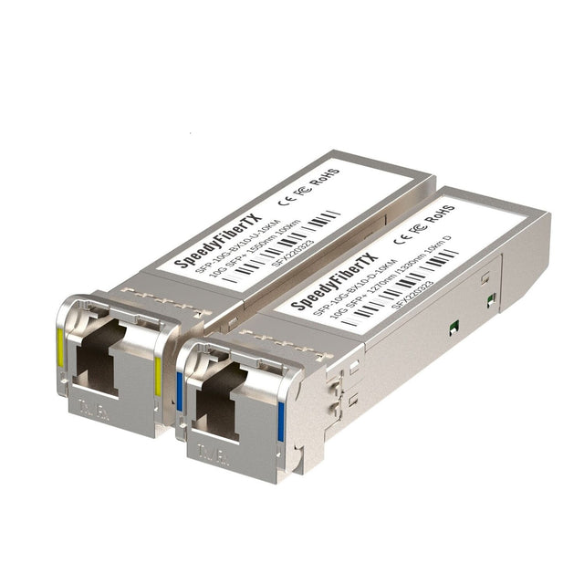 SpeedyFiberTX 10GBASE-BX10 BiDi SFP+ SMF Transceiver 1270nm-TX/1330nm-RX & 1330nm-TX/1270nm-RX 10km DOM Simplex LC/UPC
