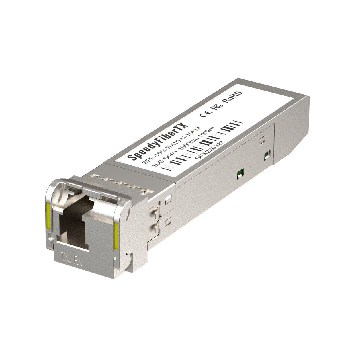 SpeedyFiberTX 10GBASE-BX10-U SFP+ BiDi Transceiver Module |  1270nm-TX/1330nm-RX 10km LC DOM