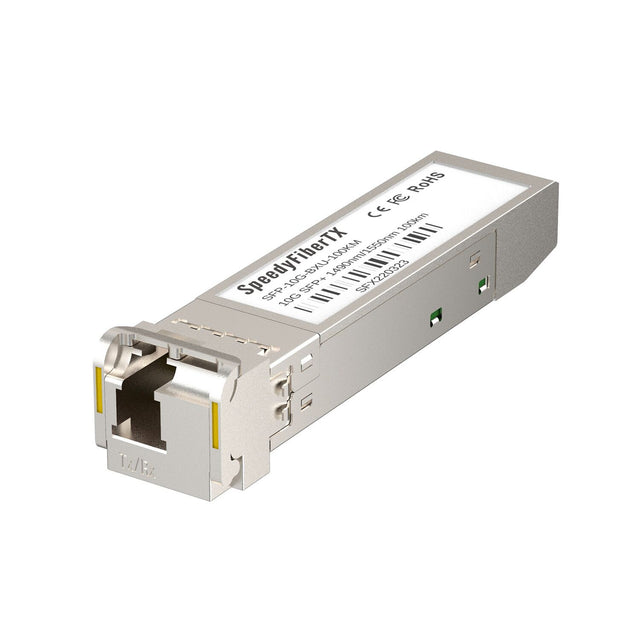 SpeedyFiberTX 10GBASE-BX100-U BiDi SFP+ 1490nm-TX/1550nm-RX 100km DOM Simplex LC/UPC SMF Optical Transceiver Module