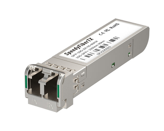 SpeedyFiberTX 10GBASE-ZR SFP+ 80km DOM Duplex LC/UPC SMF Optical Transceiver Module