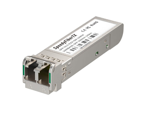 Cisco Compatible 1000BASE-EZX SFP Transceiver, SMF LC Duplex Connector, 1550nm Wavelength, 120km Reach, with DOM Support.