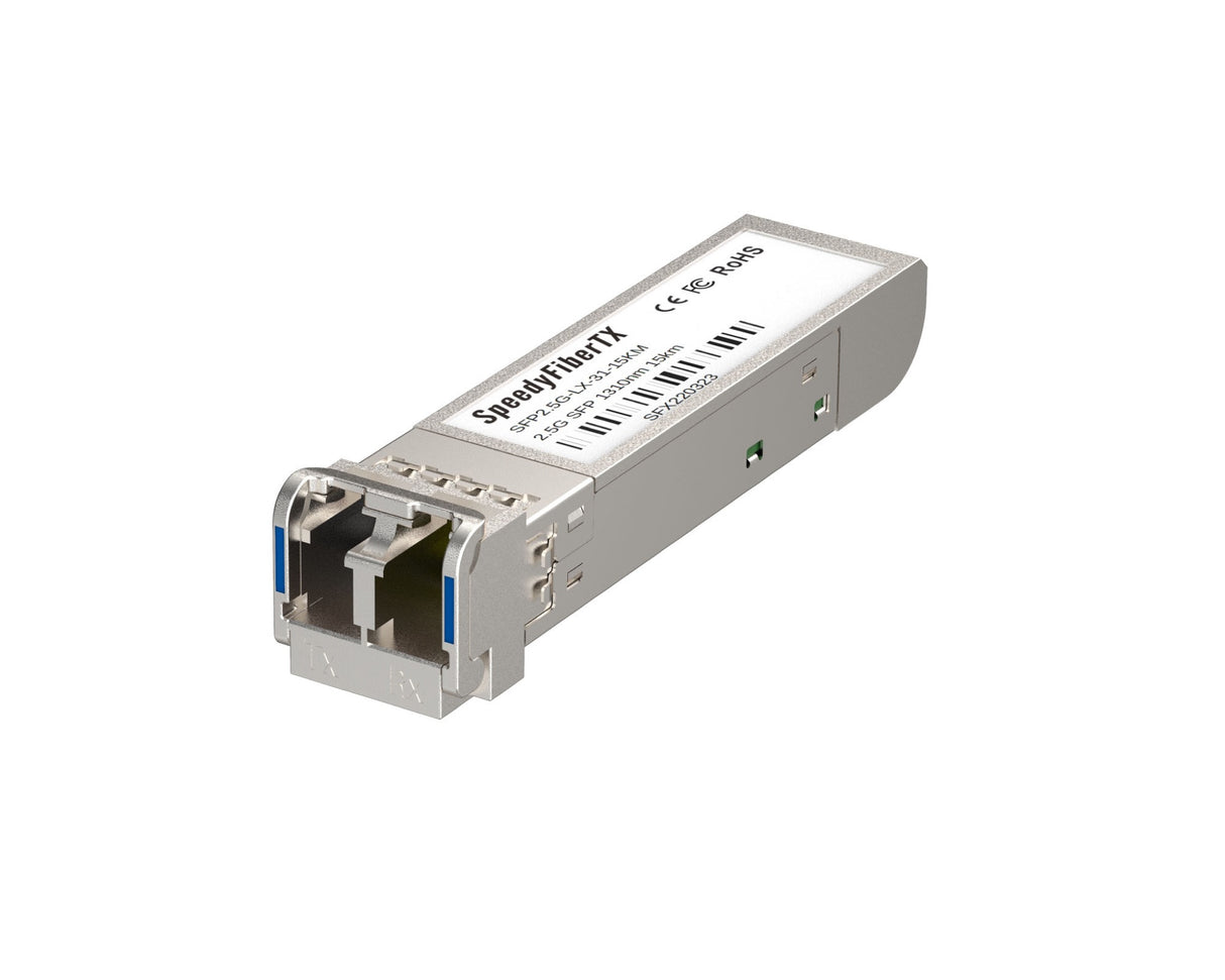 SpeedyFiberTX 2.5GBASE-LX SFP Optical Transceiver | 1310nm, 15km, LC Duplex, SMF, DOM