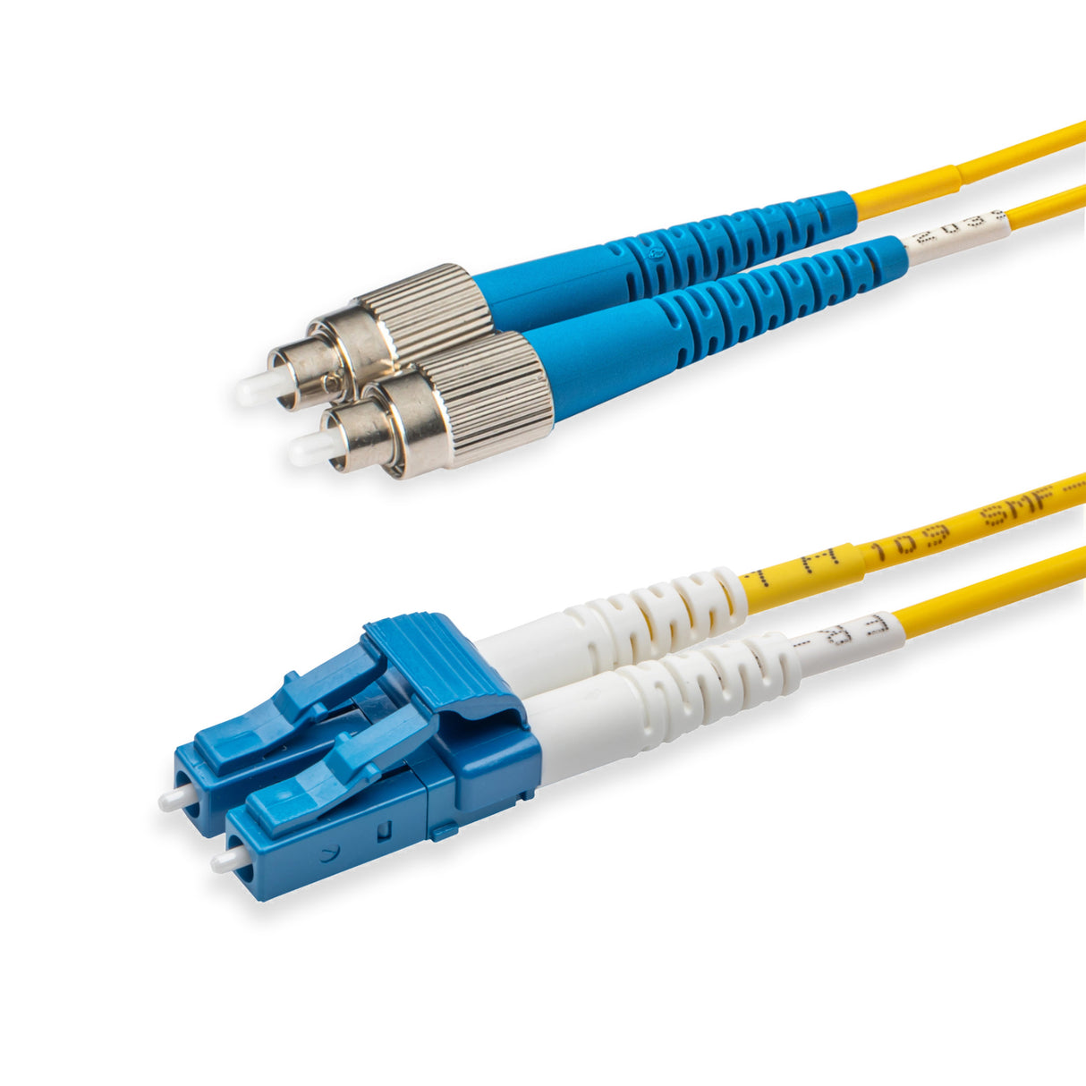 SpeedyFiberTX  LC/UPC to FC/UPC Single-Mode Duplex  Fiber Patch Cable | Corning SMF-28 Ultra Fiber | OS1/OS2 Compatible
