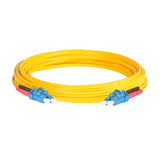 Ultra Low Loss 0.1dB LC/UPC to LC/UPC Single-mode Duplex Fiber Patch Cable | Corning SMF-28 Ultra Fiber | Red and Black Boots | OS1/OS2 Compatible | OFNR Jacket