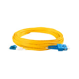 Low Loss 0.15dB LC/UPC to SC/UPC Single-mode Duplex Fiber Patch Cable | Corning SMF-28 Ultra Fiber | OS1/OS2 Compatible | OFNR Jacket