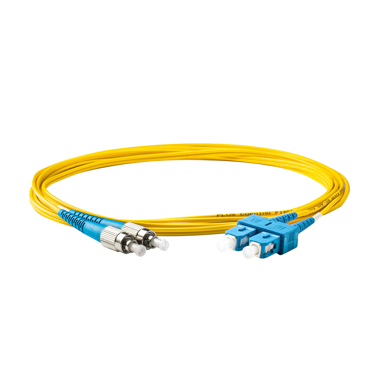 0.2dB SC/UPC to FC/UPC Single-mode Duplex Fiber Patch Cable | Corning SMF-28 Ultra Fiber | OS1/OS2 Compatible | OFNR Jacket