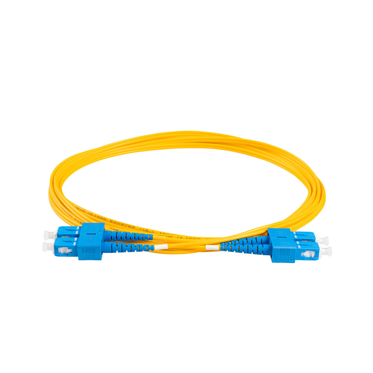 TAA Compliant Fiber Patch Cable | 0.2dB SC/UPC to SC/UPC Single-mode Duplex  | Corning SMF-28 Ultra Fiber | OS1/OS2 Compatible | OFNR Jacket