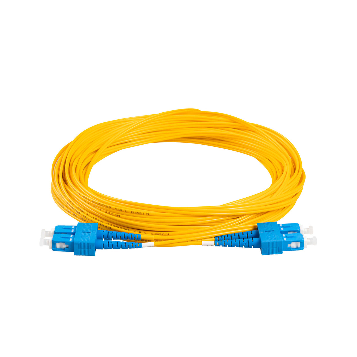 TAA Compliant Fiber Patch Cable | 0.2dB SC/UPC to SC/UPC Single-mode Duplex  | Corning SMF-28 Ultra Fiber | OS1/OS2 Compatible | OFNR Jacket